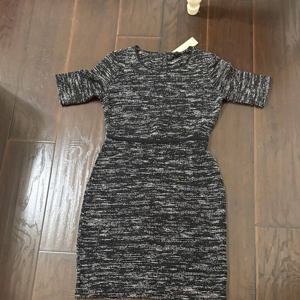 Banana Republic Black and Gray Mini Dress
